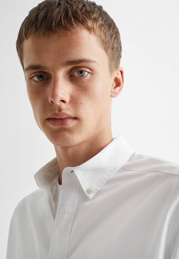 Рубашка Mango Kids белый, размер 140, фото 5