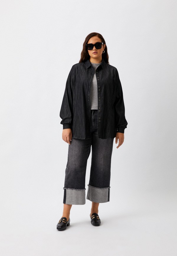 Рубашка джинсовая Marina Rinaldi Voyage серый, размер 54, фото 2