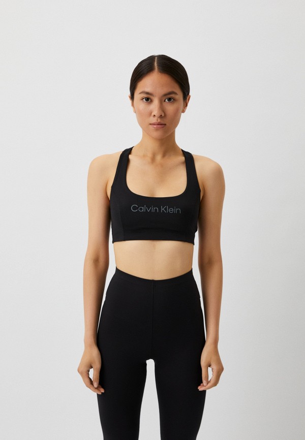 

Топ спортивный Calvin Klein Performance, Черный, Essentials WO - Medium Support Sports Bra