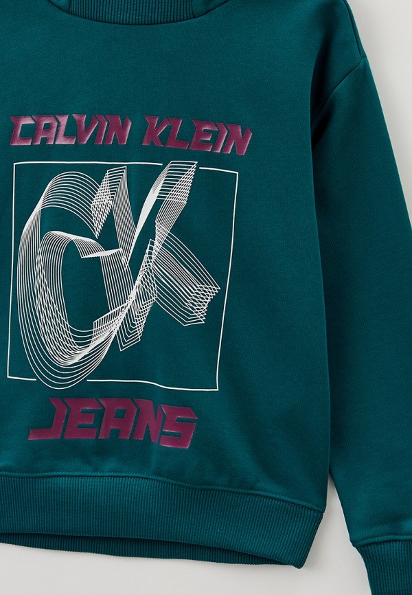 Худи Calvin Klein Jeans зеленый, размер 128, фото 3