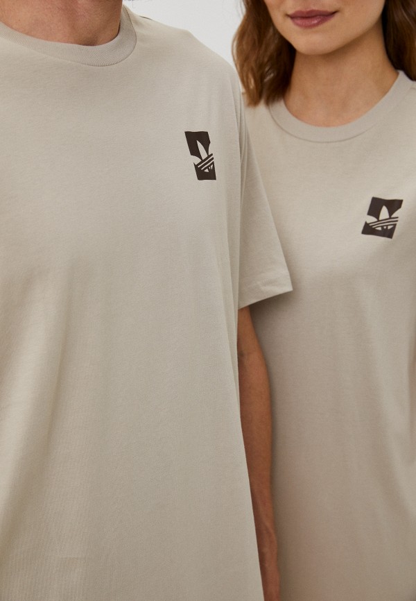 Футболка adidas Originals бежевый, размер 56, фото 3