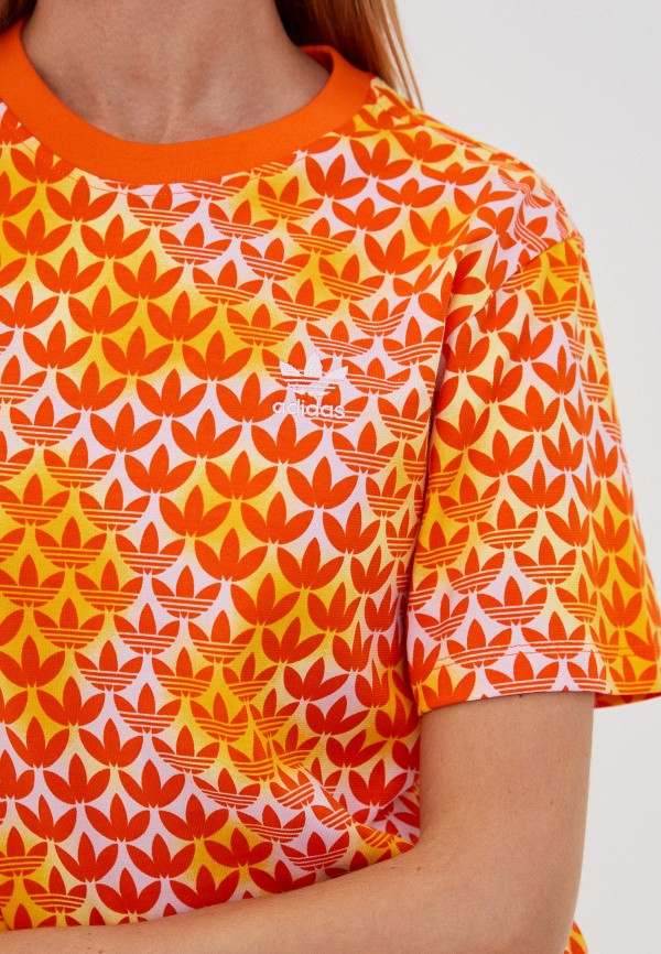 Футболка adidas Originals оранжевый, размер 50, фото 3