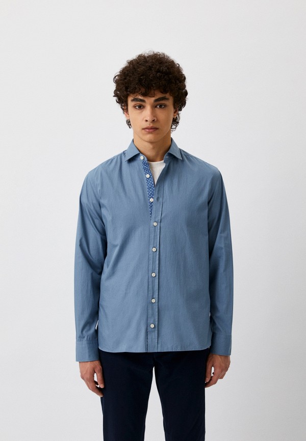 Рубашка Hackett London голубого цвета