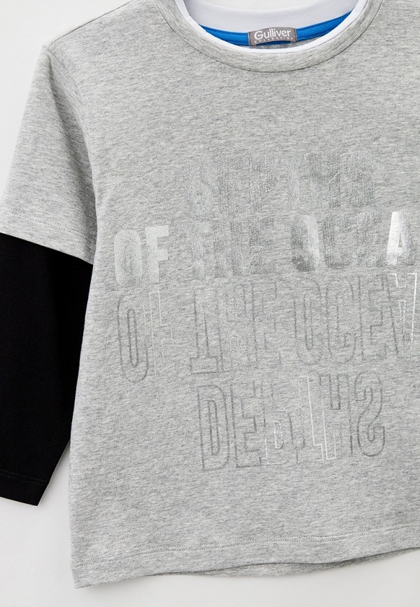 Лонгслив Gulliver серый, размер 116, фото 3