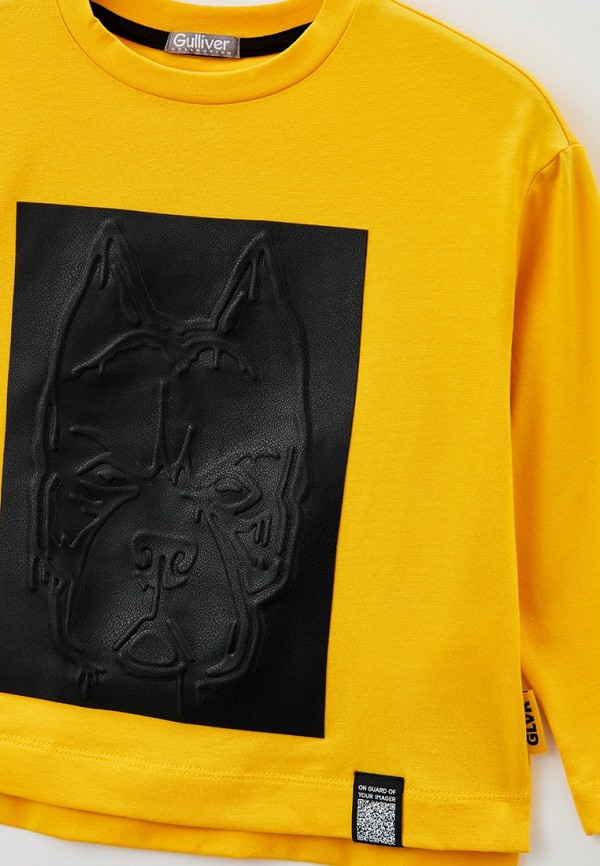 Лонгслив Gulliver желтый, размер 104, фото 3