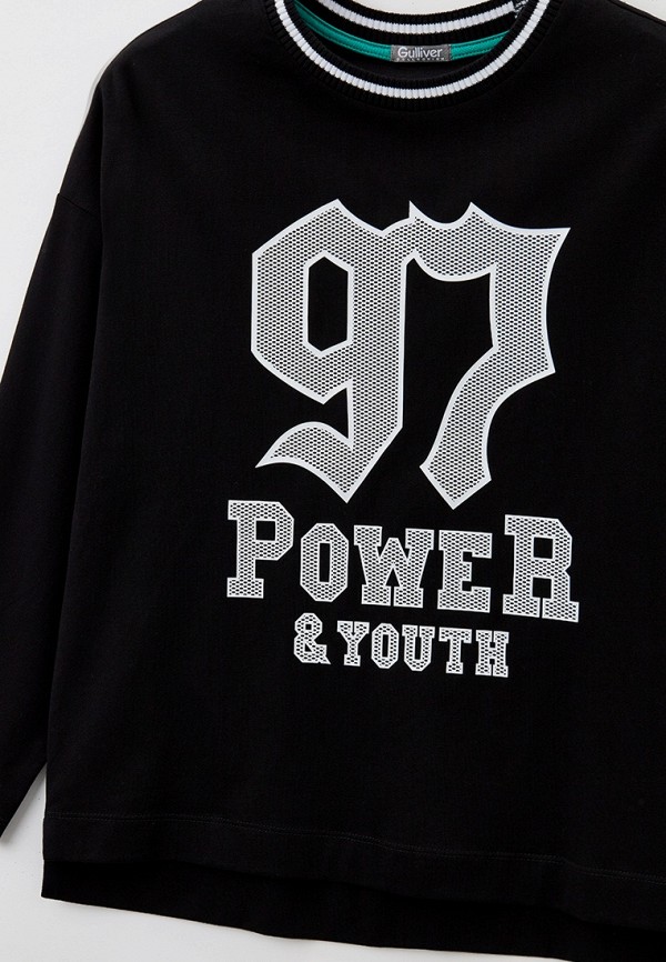 Лонгслив Gulliver черный, размер 140, фото 3