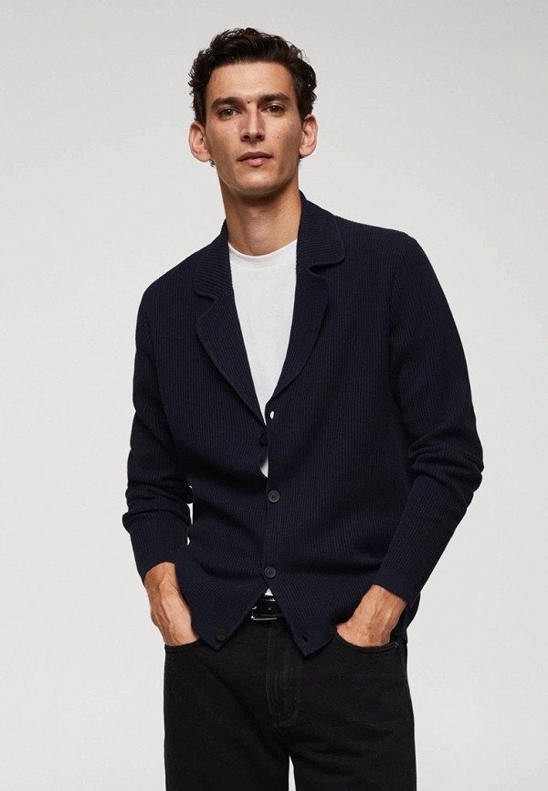 

Кардиган Mango Man, Синий, TUCK