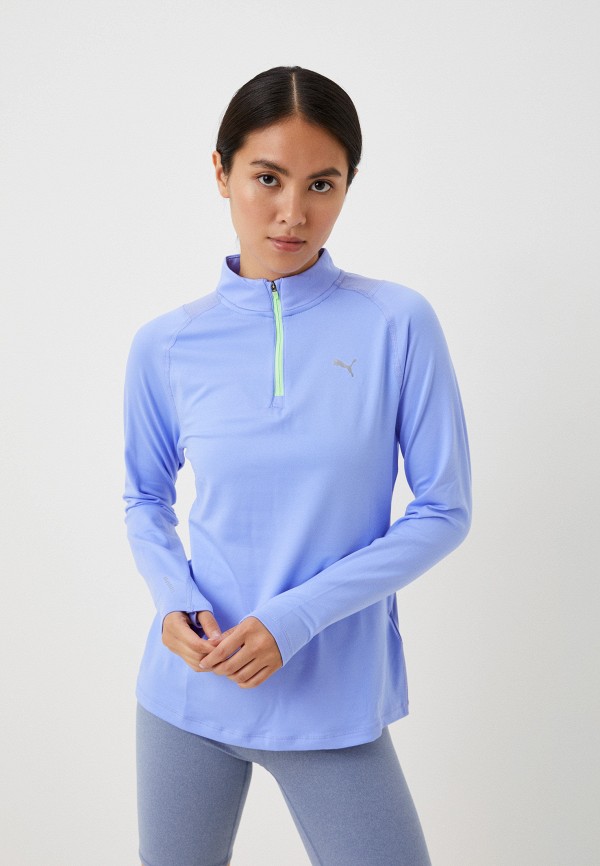 

Лонгслив спортивный PUMA, Голубой, RUN CLOUDSPUN 1/2 ZIP W