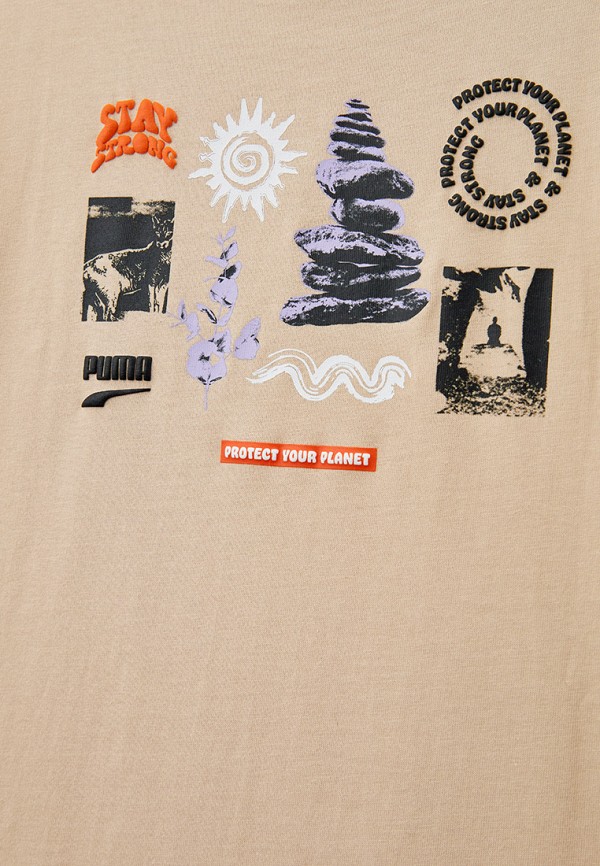Футболка PUMA бежевый, размер 140, фото 3