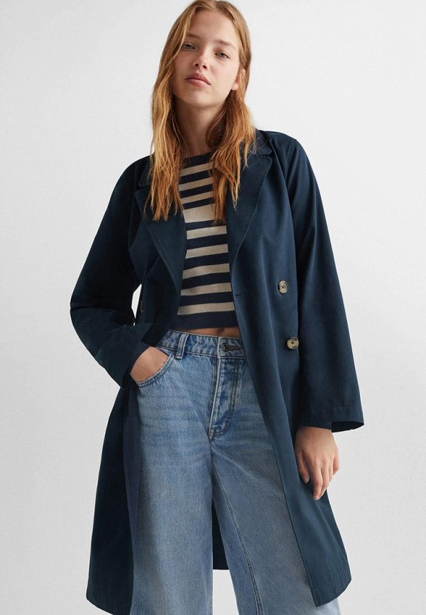 

Плащ Mango Kids, Синий, TRENCHY