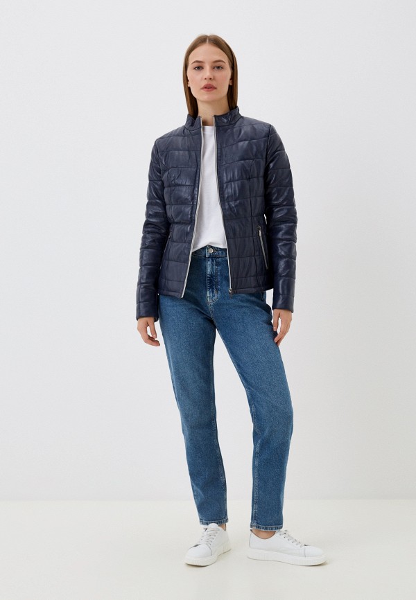 фото Куртка кожаная утепленная basics & more