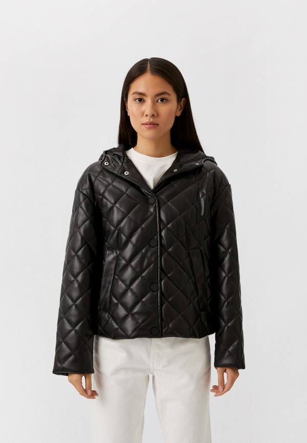 

Куртка кожаная утепленная Armani Exchange, Черный