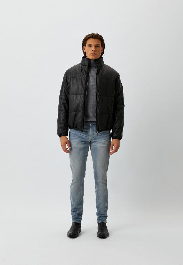фото Куртка кожаная утепленная armani exchange