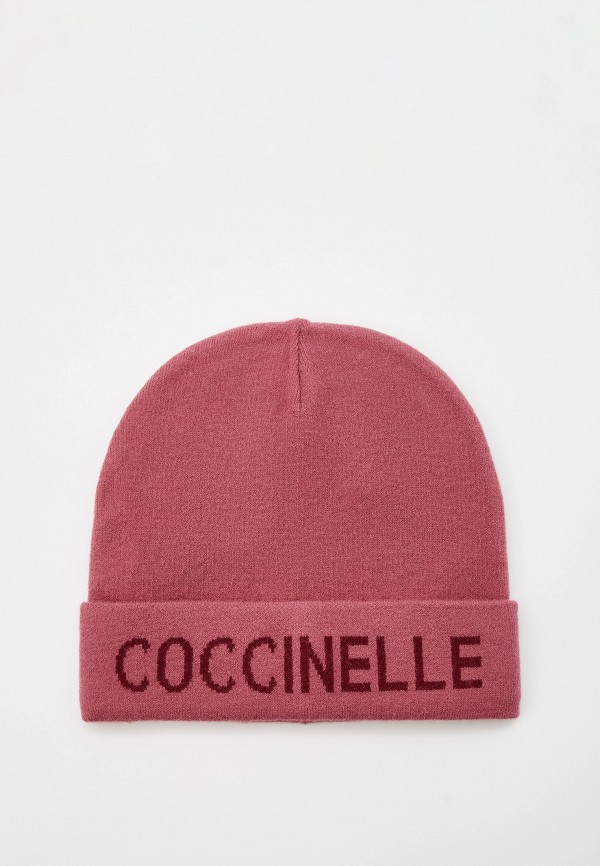 

Шапка Coccinelle, Розовый, MAXI LOGO