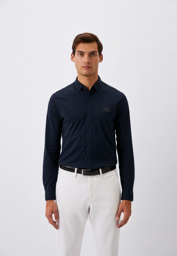 Рубашка Armani Exchange синего цвета