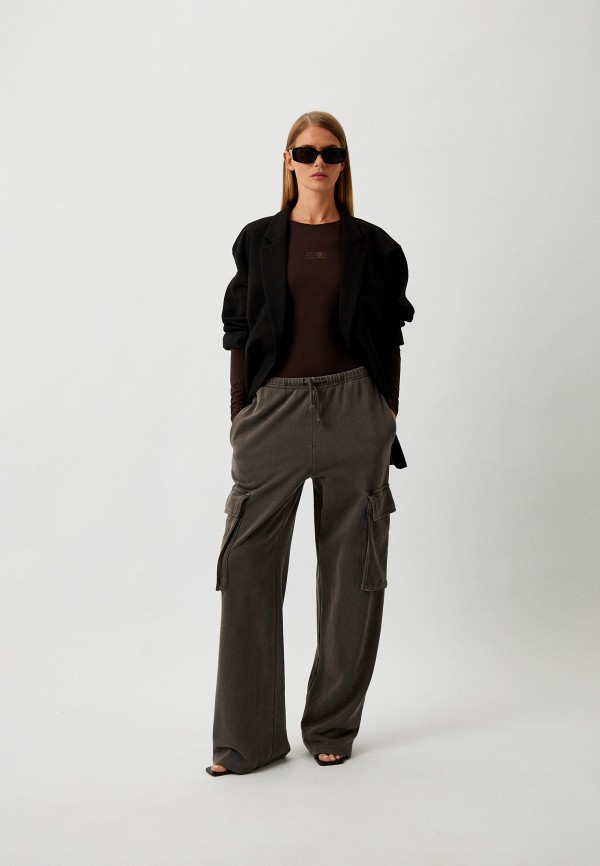 Боди MM6 Maison Margiela коричневый, размер 42, фото 2