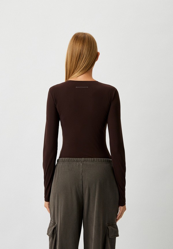 Боди MM6 Maison Margiela коричневый, размер 42, фото 3