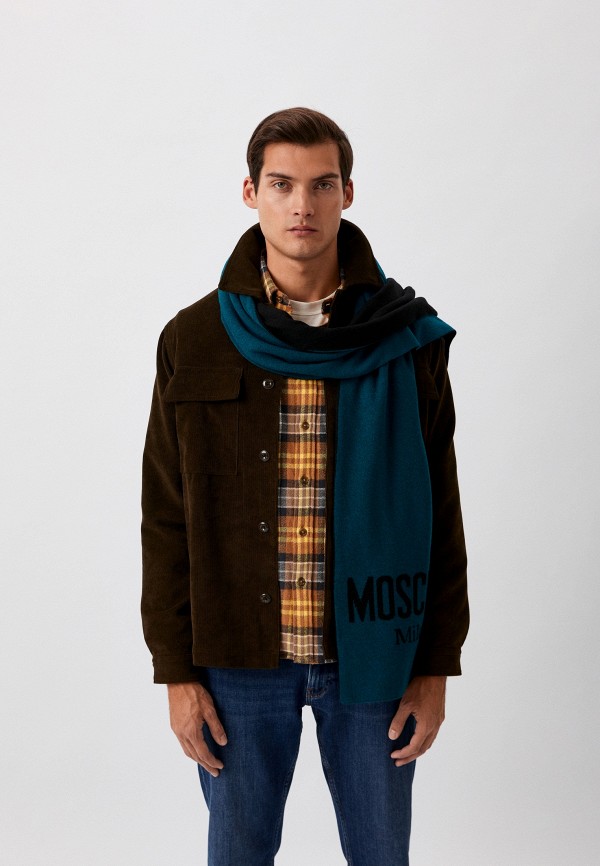 Шарф Moschino бирюзовый, размер 00, фото 4
