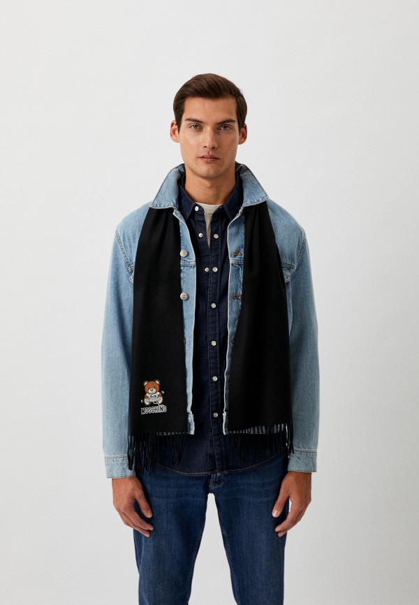 Шарф Moschino черный, размер 00, фото 4