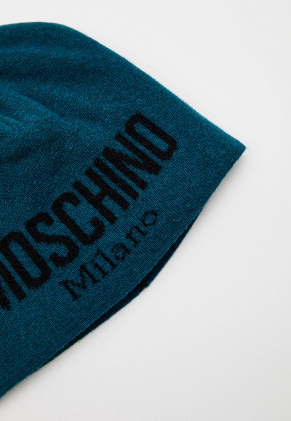 Шапка Moschino бирюзовый, размер 00, фото 3