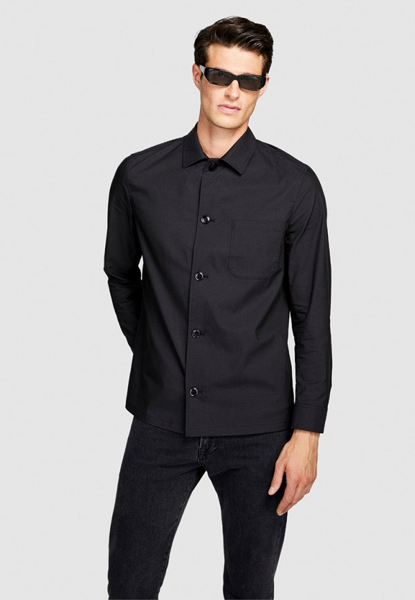Рубашка Sisley черного цвета
