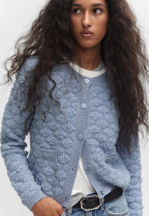 Кардиган Mango голубой, размер 54, фото 4