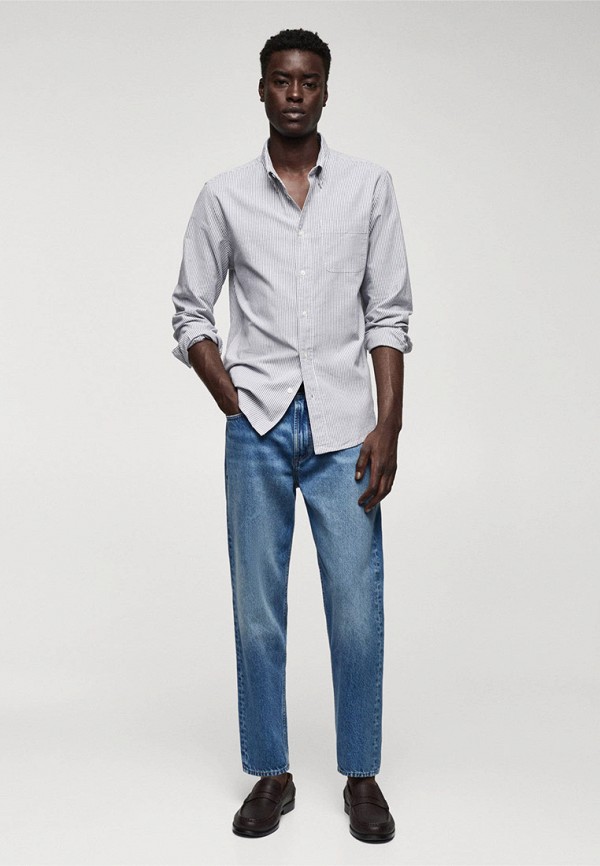 Рубашка Mango Man серый, размер 48, фото 2