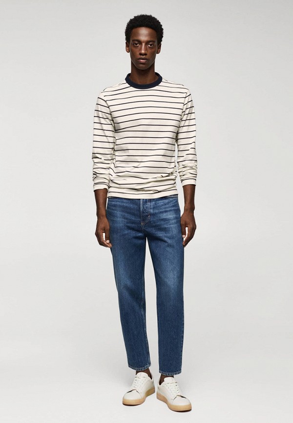 Лонгслив Mango Man бежевый, размер 56, фото 2