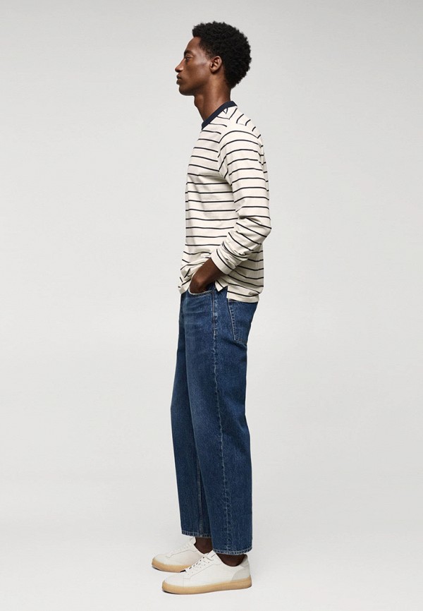 Лонгслив Mango Man бежевый, размер 56, фото 5