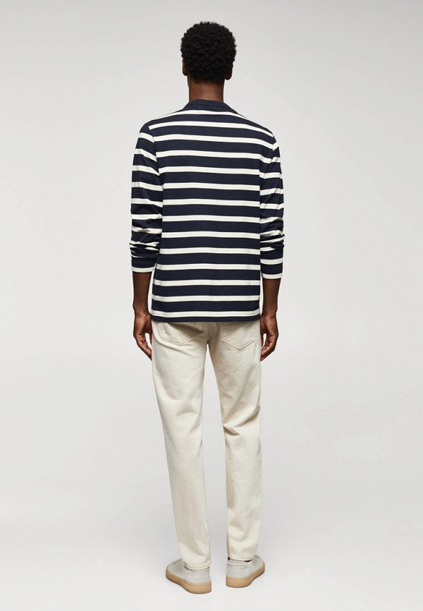 Лонгслив Mango Man синий, размер 48, фото 3