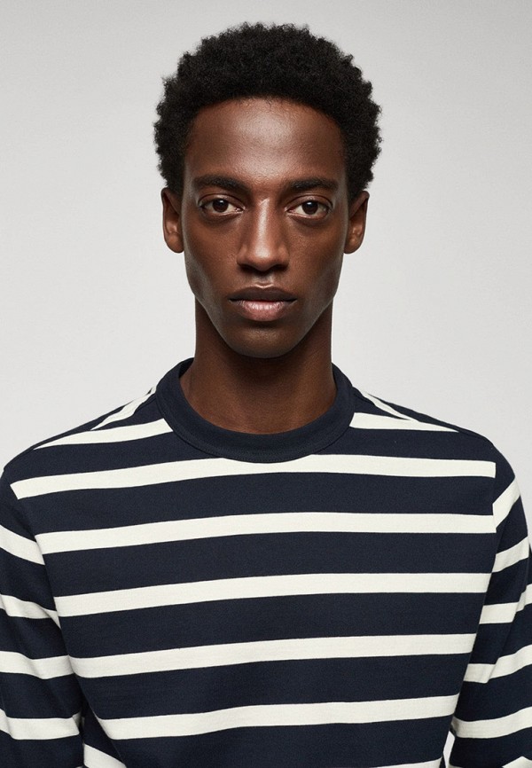 Лонгслив Mango Man синий, размер 48, фото 4