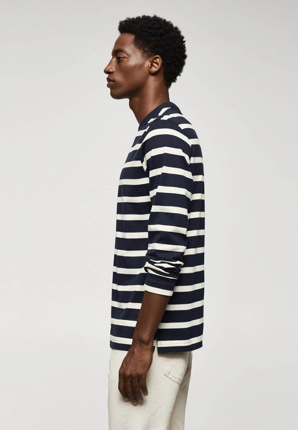 Лонгслив Mango Man синий, размер 48, фото 5