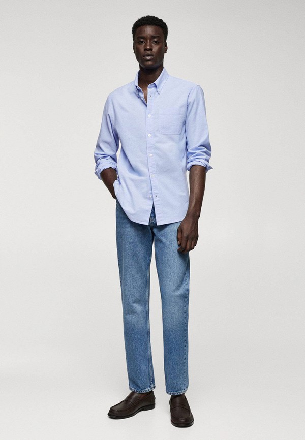 Рубашка Mango Man голубой, размер 48, фото 2