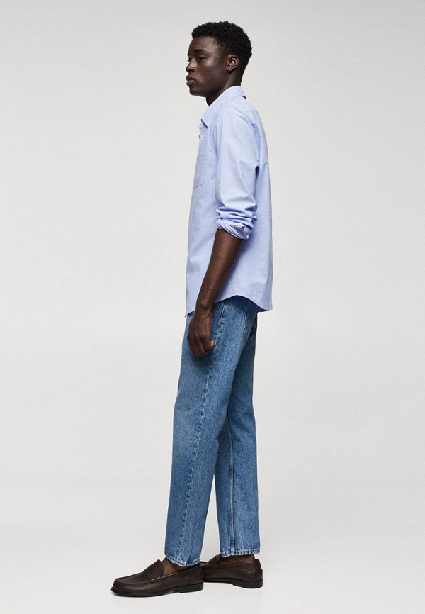 Рубашка Mango Man голубой, размер 48, фото 5