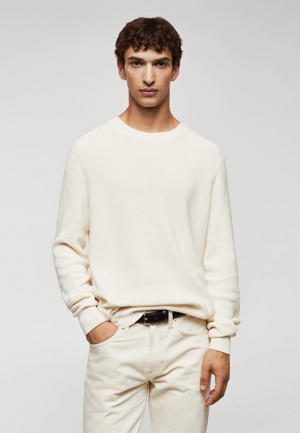 

Джемпер Mango Man, Белый, COTTON