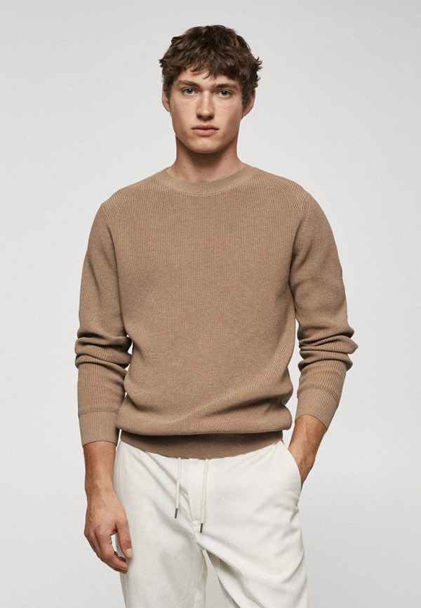 

Джемпер Mango Man, Бежевый, COTTON