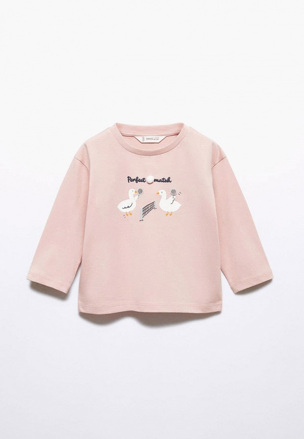 

Лонгслив Mango Kids, Розовый, DUCKS