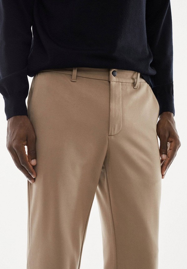 Брюки Mango Man бежевый, размер 48, фото 4