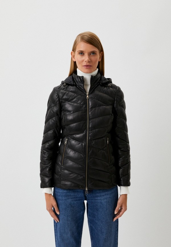 

Куртка кожаная утепленная Blouson, Черный