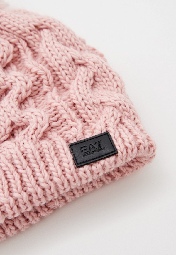 Шапка EA7 розовый, размер M, фото 3