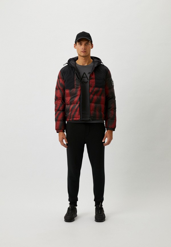 Куртка утепленная EA7 бордовый, размер 48, фото 2