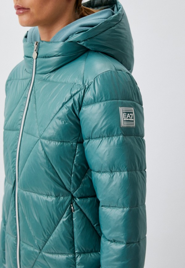 Куртка утепленная EA7 бирюзовый, размер 42, фото 5