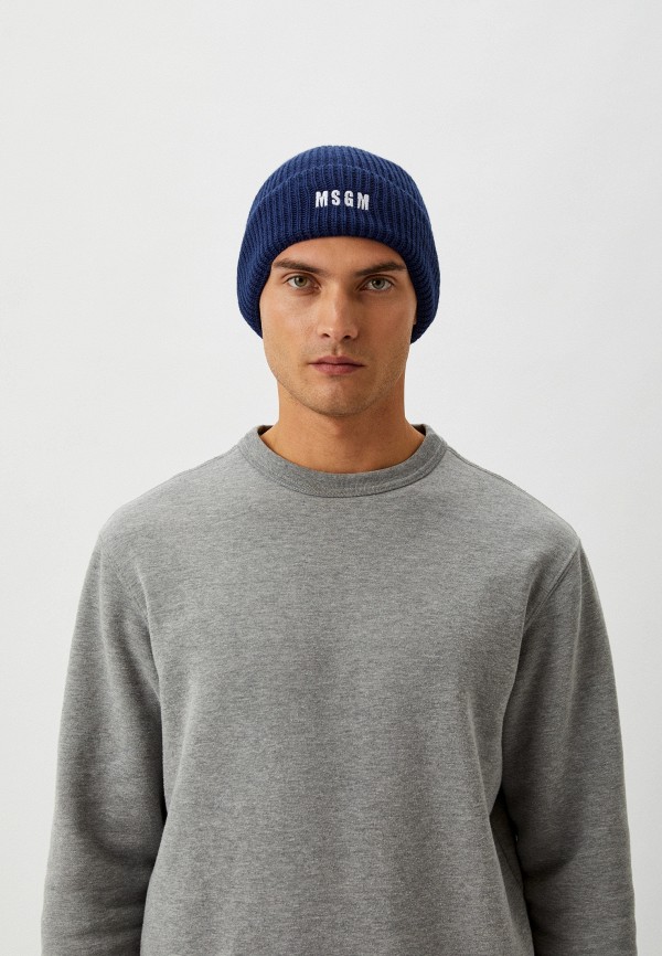 Шапка MSGM синий, размер 00, фото 4