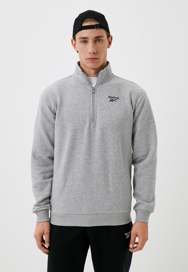 

Олимпийка Reebok, Серый, REEBOK IDENTITY FLEECE QUARTER ZIP PULLOVER