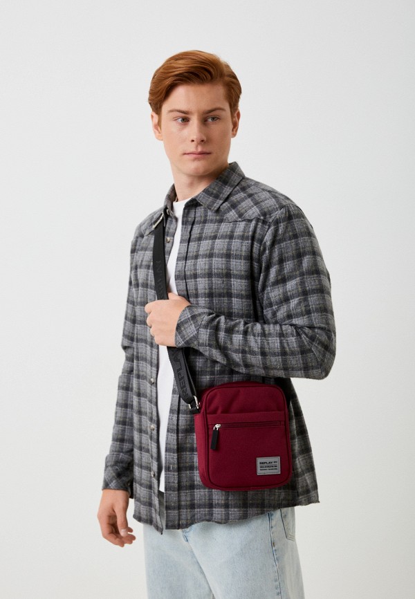Сумка Replay бордовый, размер 00, фото 4