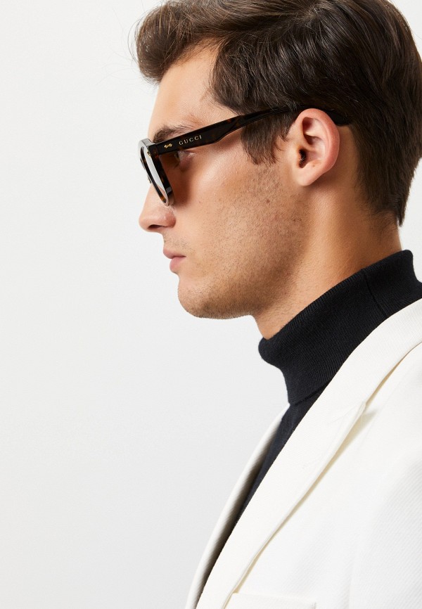 Очки солнцезащитные Gucci коричневый, размер 57, фото 6