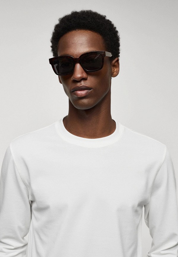 Лонгслив Mango Man белый, размер 50, фото 4