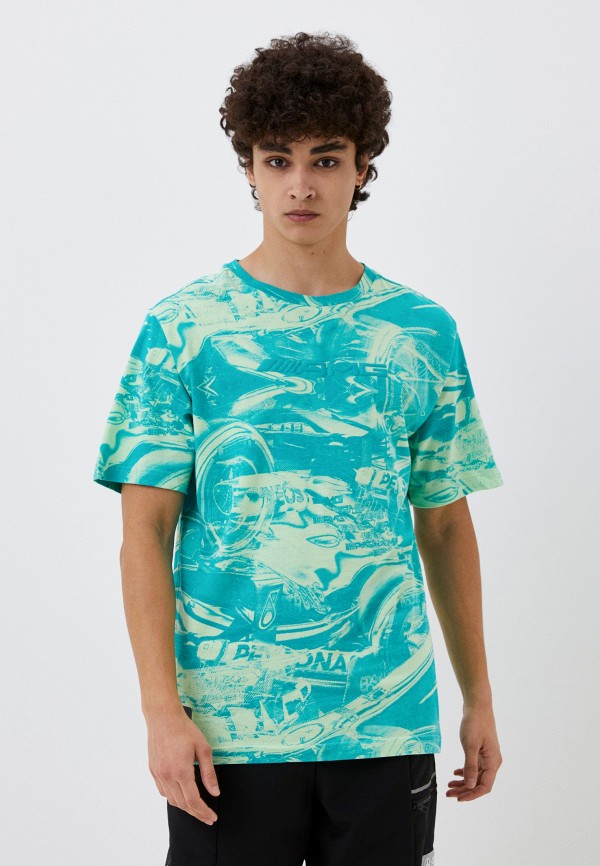 

Футболка PUMA, Бирюзовый, MAPF1 Statement AOP Tee
