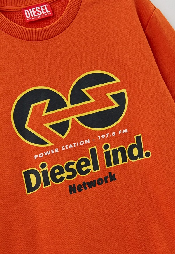 Свитшот Diesel оранжевый, размер 164, фото 3