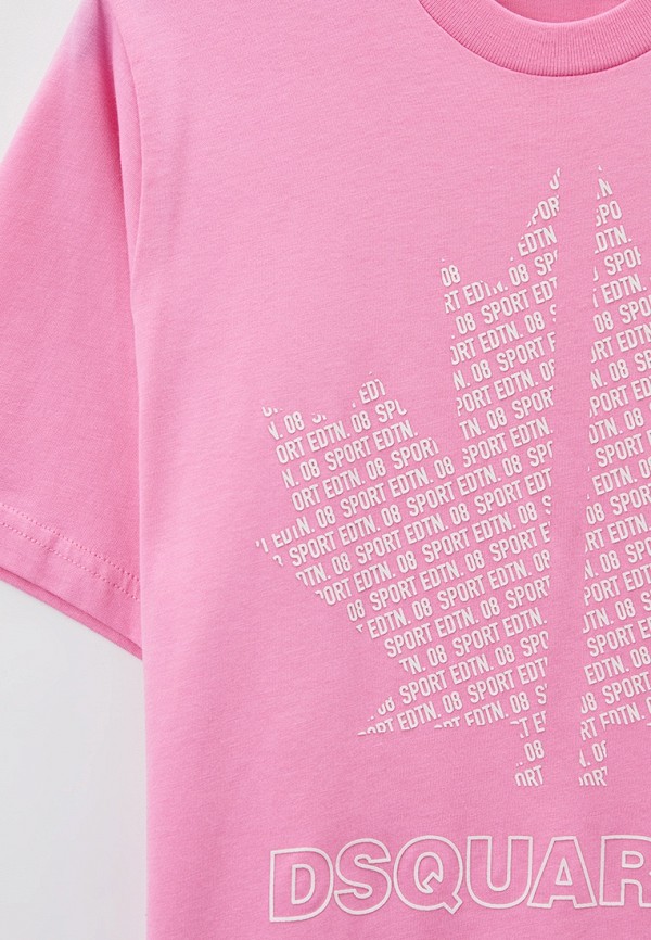 Футболка Dsquared2 розовый, размер 152, фото 3